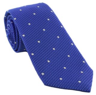 Haddon & Burley Azure Blue Textured Spot Silk Tie