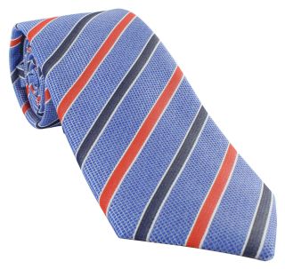 Navy & red Stripe Silk Tie