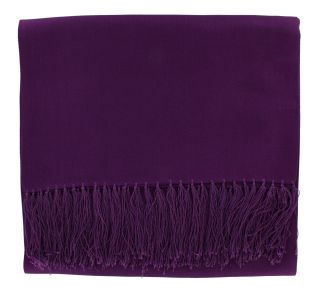 Purple Textured Wide Silk Dress Scarf