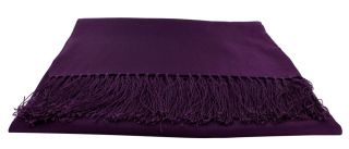 Purple Textured Wide Silk Dress Scarf