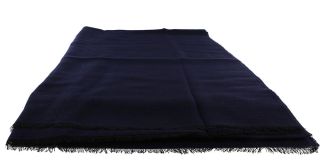 Navy Fine Knitted Viscose Scarf 