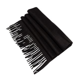 Black Plain Winter Scarf 