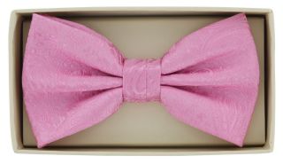 Pink Tonal Paisley Bow Tie
