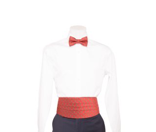 Red Christmas Trees Ready Tied Bow Tie