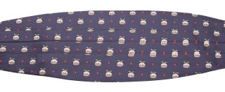 Navy Christmas Puddings Cummerbund