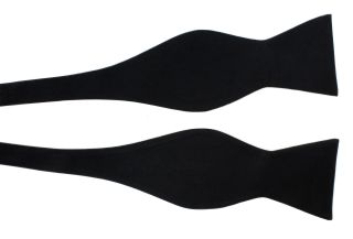 Black Silk Self Tie Silk Bow