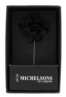 Black Flower Lapel Pin