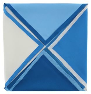 Teal 4 Colour Way Silk Pocket Square