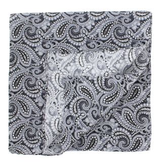 Black All Over Paisley Silk Pocket Square