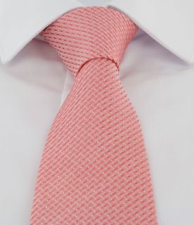 Coral Semi Plain Tie & Pocket Square Set