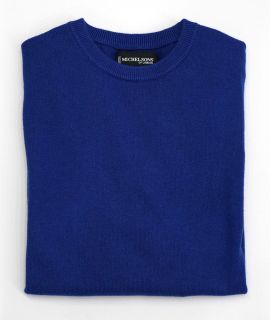 Mid Blue Slim Fit Crew Neck Jumper