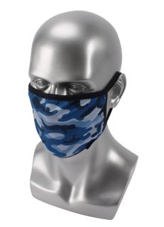 Blue Camouflage Face Covering