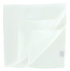 White Plain Silk Pocket Square