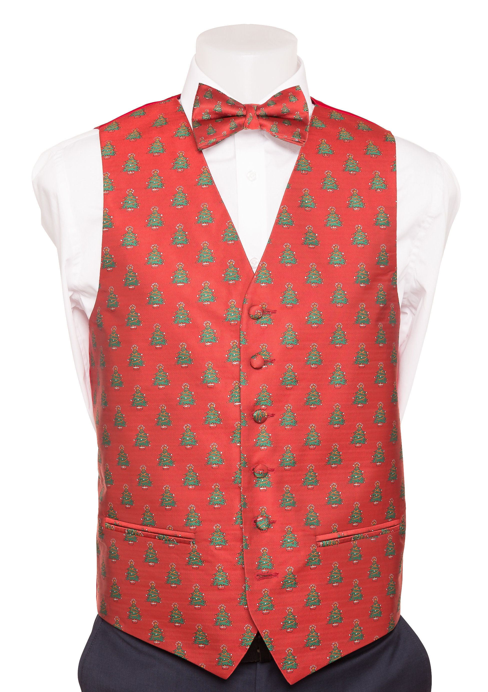 Neckwear and Accessories Red Christmas TreeWaistcoat Michelsons