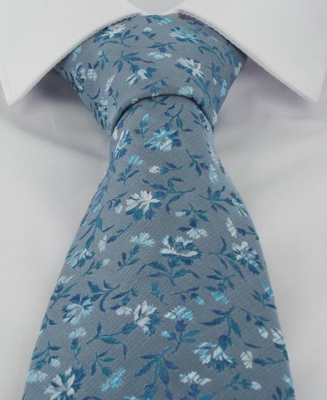 Michelsons of London Large Floral Polyester Tie 