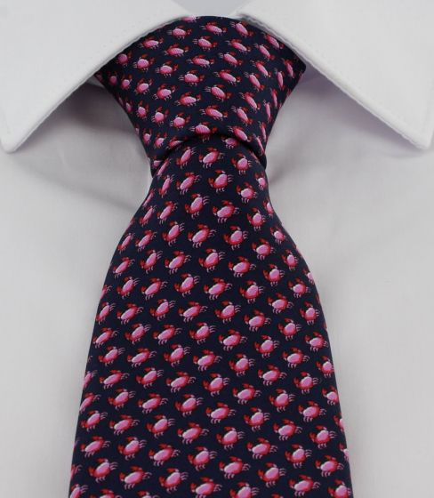 Michelsons of London Crabs Silk Tie 